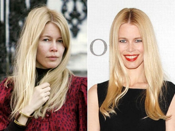 Claudia Schiffer bez makijażu