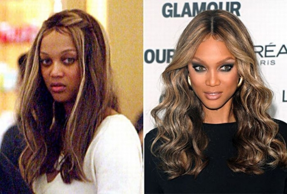 Tyra Banks bez makijażu